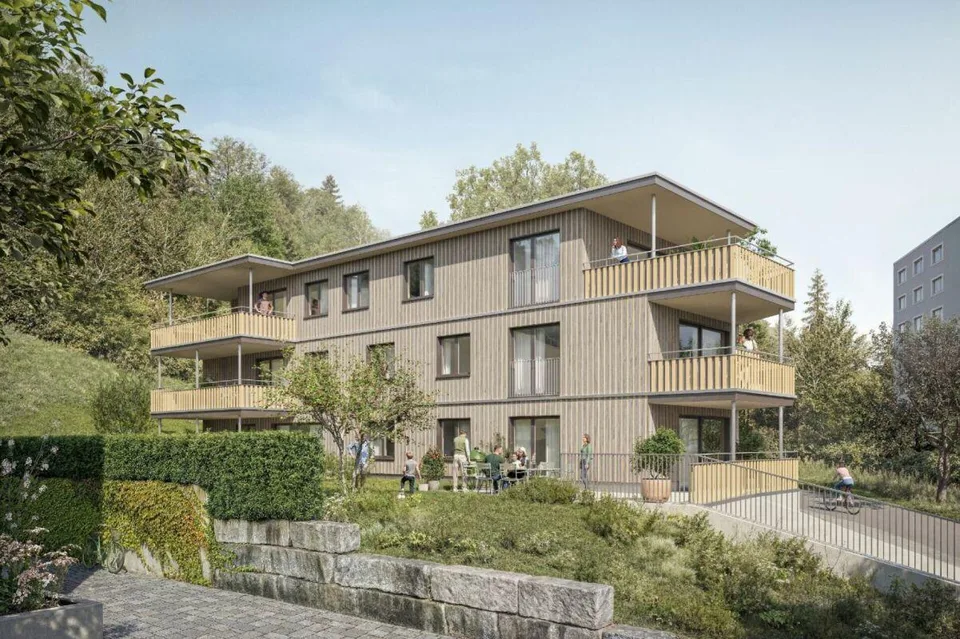 NEUBAU - Moderne 4.5-Zimmer-Wohnung im Obergeschoss an idyllischer ...