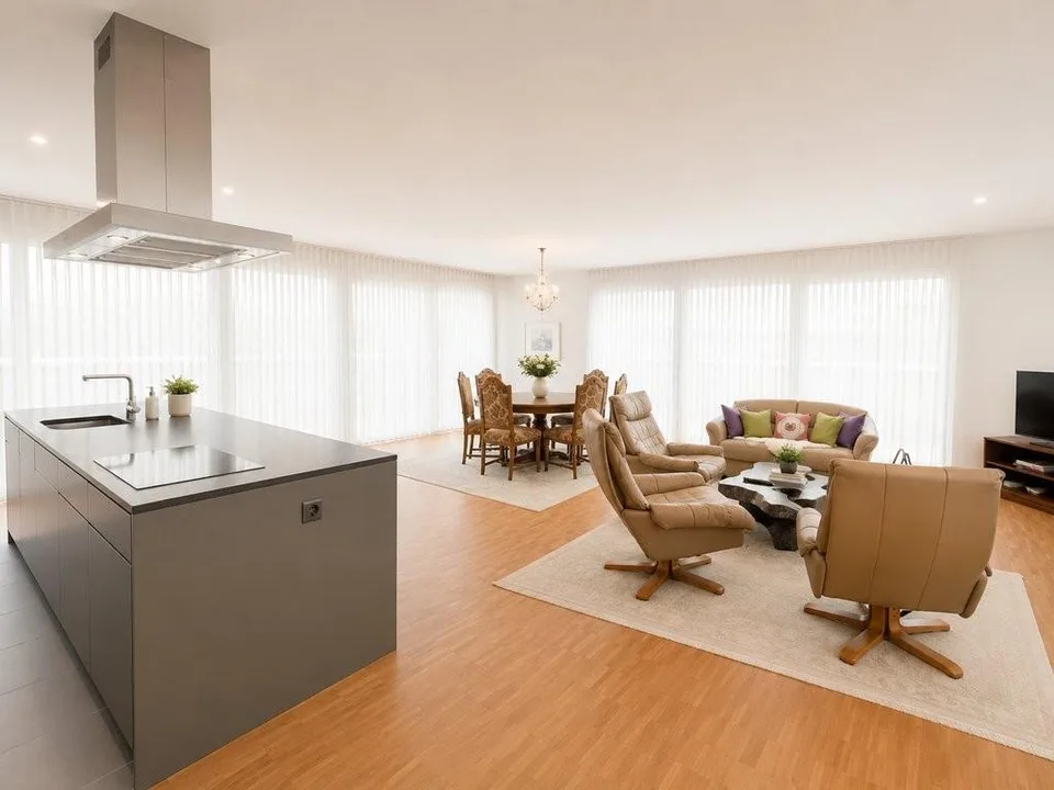 Appartement d'attique exclusif avec vue sur le lac