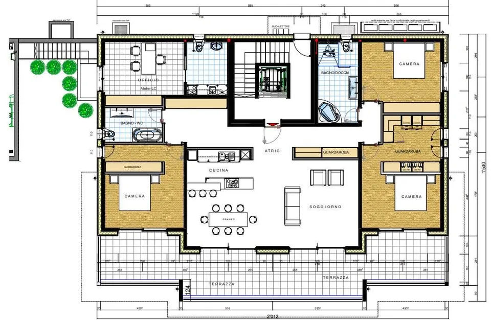 Wohnung im Erdgeschoss mit 7 Zimmern und privatem Garten in Coma zu verkaufen