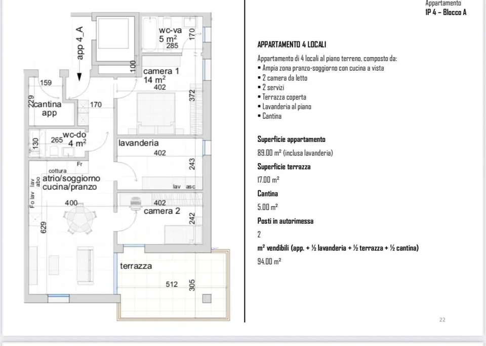 Schönes Apartment mit großer Terrasse