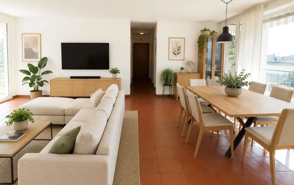 Appartement mit schöner Terrasse, nahe bei den Dienstleistungen