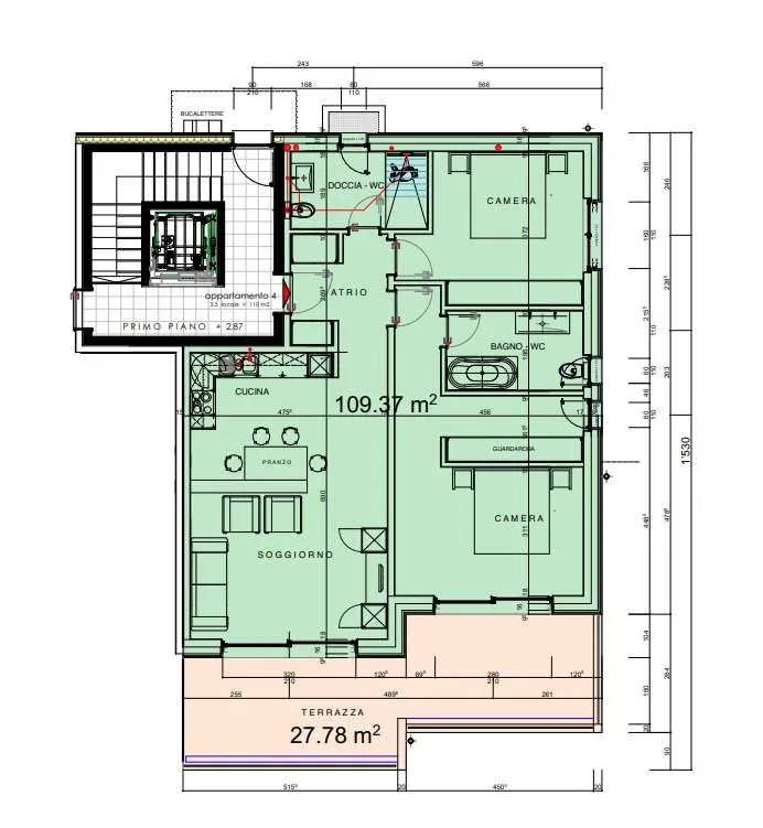 Wohnung 3.5 Zimmer 1. Stock, hochwertige Residenz in Comano – Foto 7 von 8