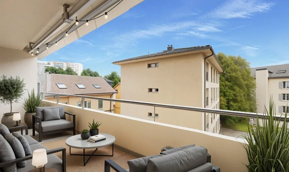 zeitgenössische Wohnung in der Nähe des Stadtzentrums