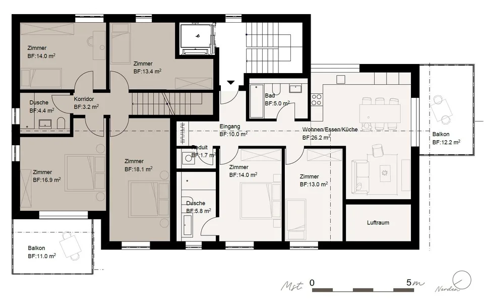 Costruzione Nuova - Accogliente Appartamento Maisonette di 5,5 Locali