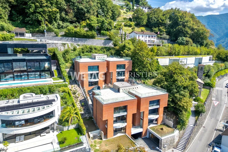 Moderne Reihenvilla mit privatem Garten & Panoramablick auf den Luganersee in Lugano-Aldesago zu verkaufen – Foto 10 von 10