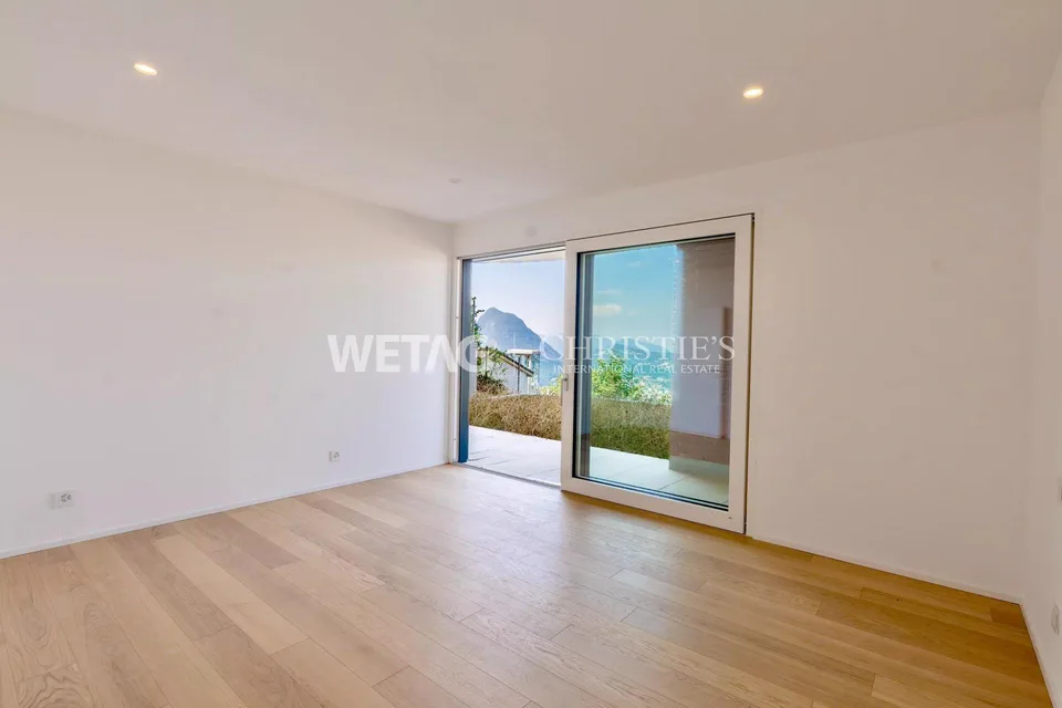 Moderne Reihenvilla mit privatem Garten & Panoramablick auf den Luganersee in Lugano-Aldesago zu verkaufen – Foto 7 von 10