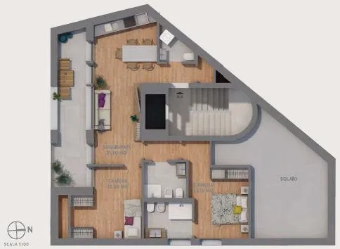 Appartement au dernier étage dans un quartier très calme et ensoleillé – photo 9 sur 11