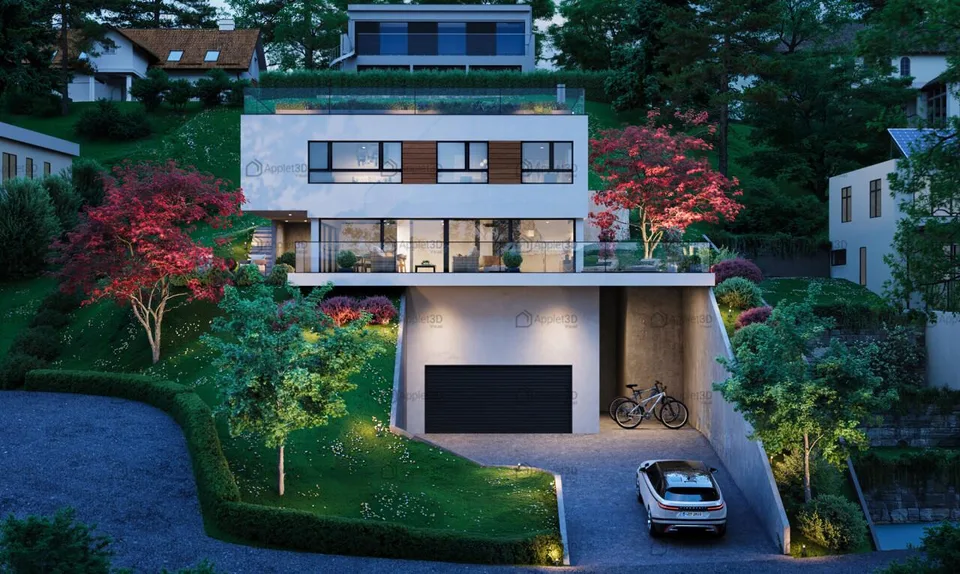 Architektenvilla mit Panoramablick auf den See und die Berge – Foto 12 von 21