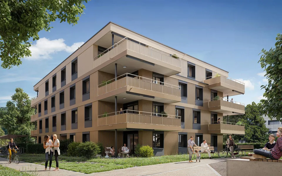 "Neue top 3½-Zimmer-Wohnungen - "Bachpromenade" - Courgevaux"