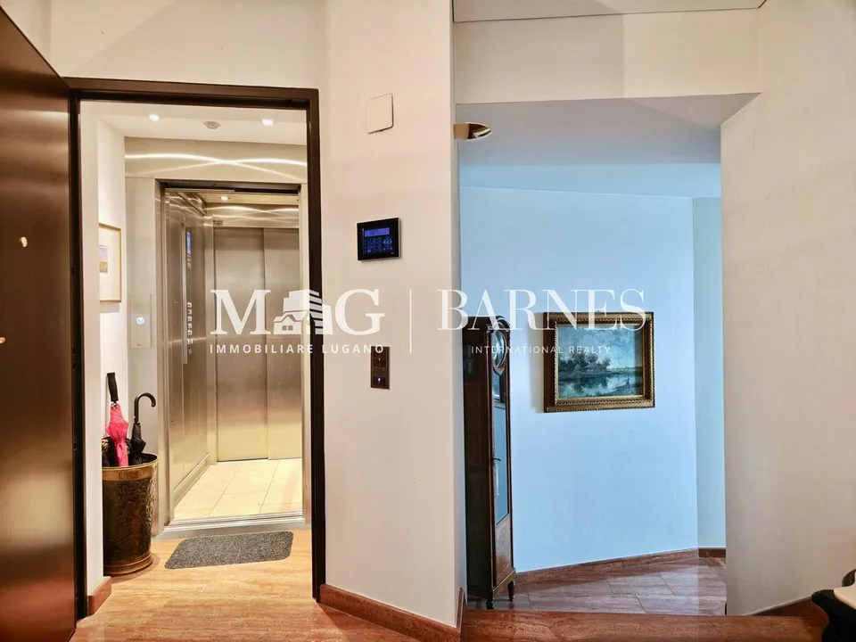 Lugano, Castagnola: Appartamento vista lago con piscina e giardino – Foto 9 von 16