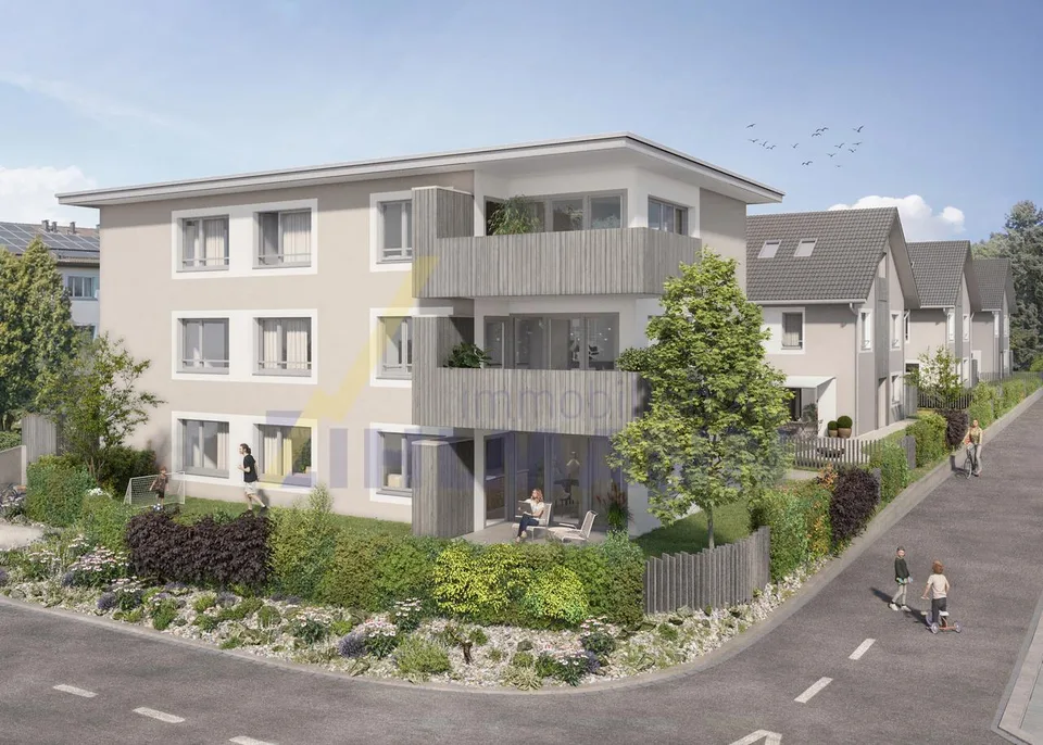 Appartamento di giardino elegante di 4,5 locali con area esterna spaziosa