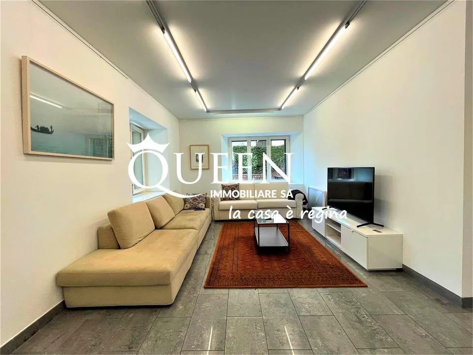 Lugano centro: appartamento 5 locali, 190 mq, giardino privato, portic