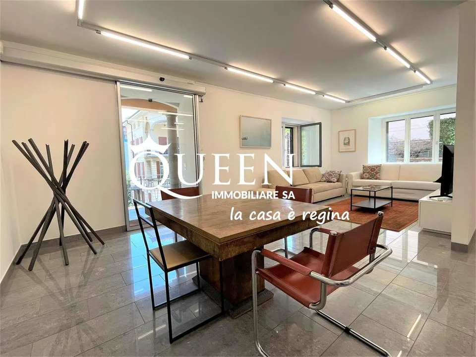 Lugano centro: appartamento 5 locali, 190 mq, giardino privato, portic