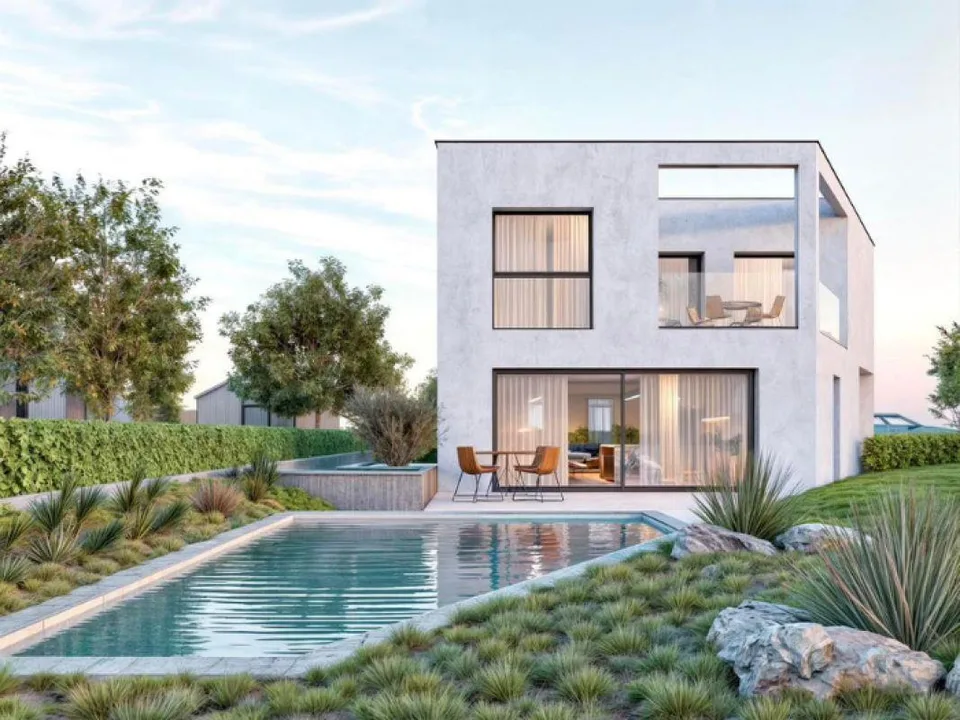 Vendesi villa esclusiva con piscina da edificare