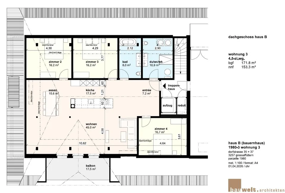 Grosszügige 4.5-Zimmerwohnung