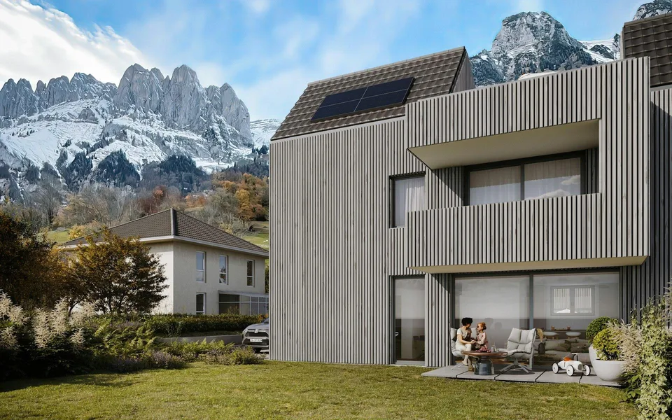 Neubau: Modernes Reiheneinfamilienhaus in Sax zu kaufen