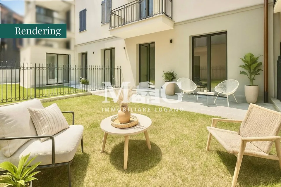 Lugano Centro: Appartamento 3.5 locali con giardino vicino al lago