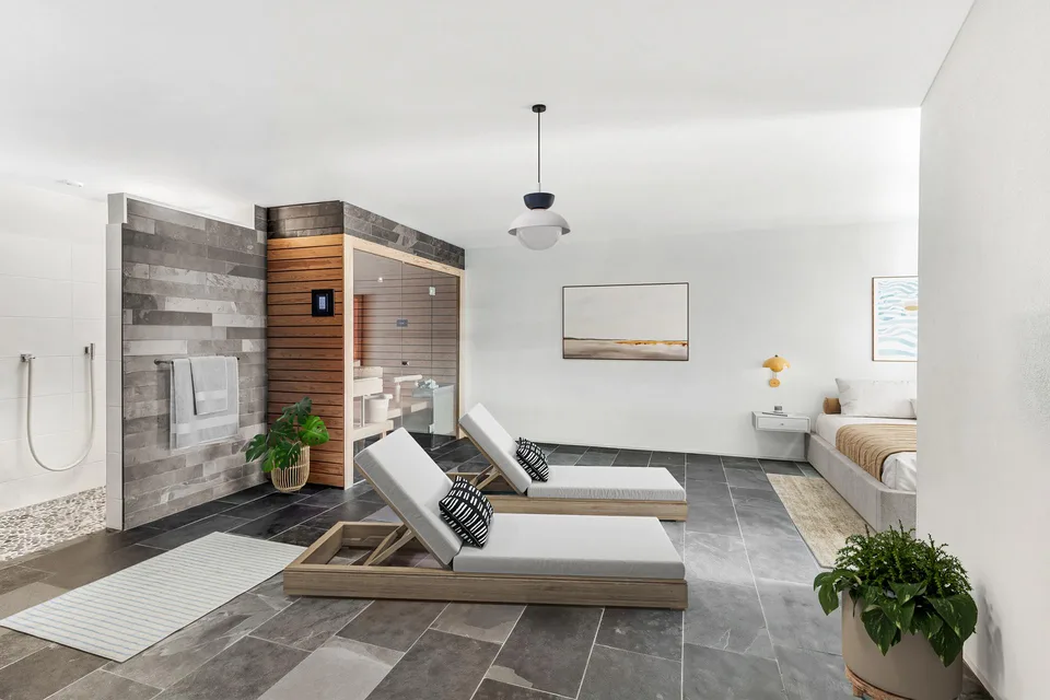 Casa esclusiva con terrazza e piscina a sfioro con vista lontana
