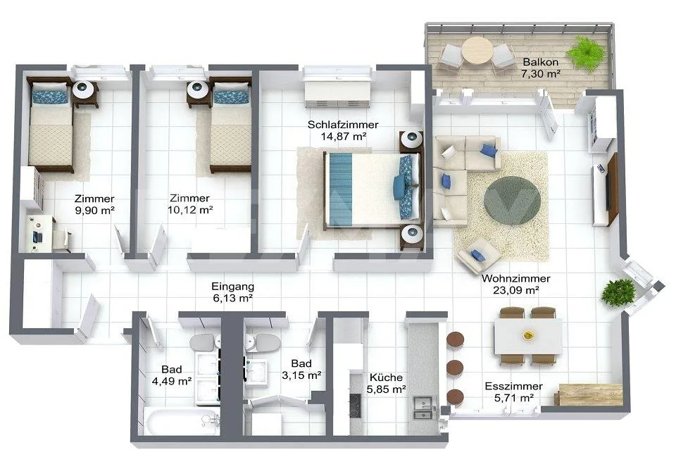 Ganz oben mit Komfort - 4½-Zimmer-Dachwohnung mit Lift – Foto 12 von 13