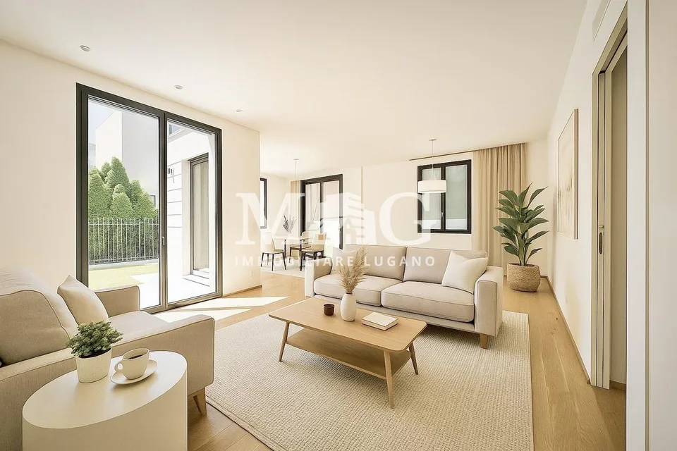 Lugano Centro: Appartamento 4.5 locali con giardino vicino al lago
