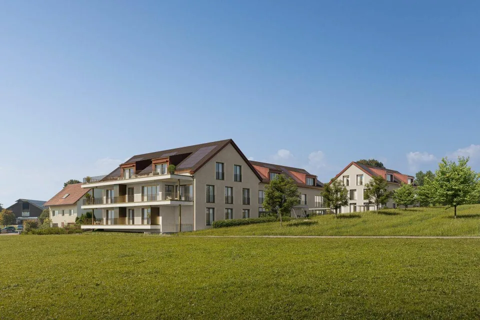 Nuovo edificio "ALPENBLICK" - Appartamento di 3,5 locali in mansarda con vista imprenabile sulle Alpi
