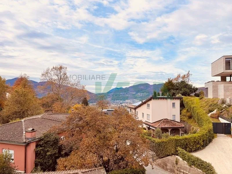Splendido attico 7,5 locali con grande terrazza e parziale vista lago