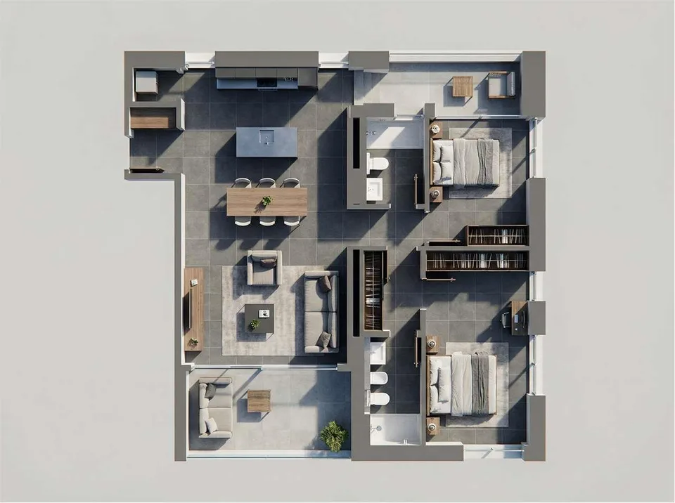 Bellinzona - Raffiniertes 3.5-Zimmer-Appartement der neuen Generation mit Doppelterrasse – Foto 11 von 12