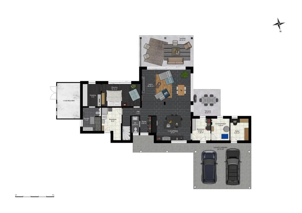 Villa contemporanea con piscina a Fully! – foto 10 di 13