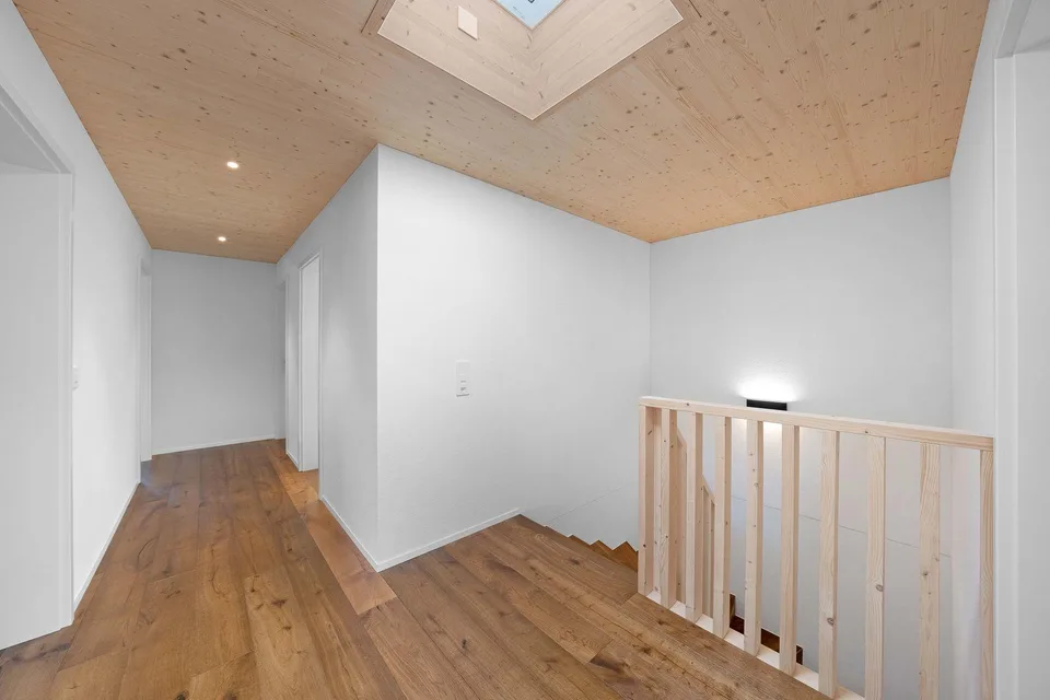 Newly built semi-detached houses - living with a wide view
