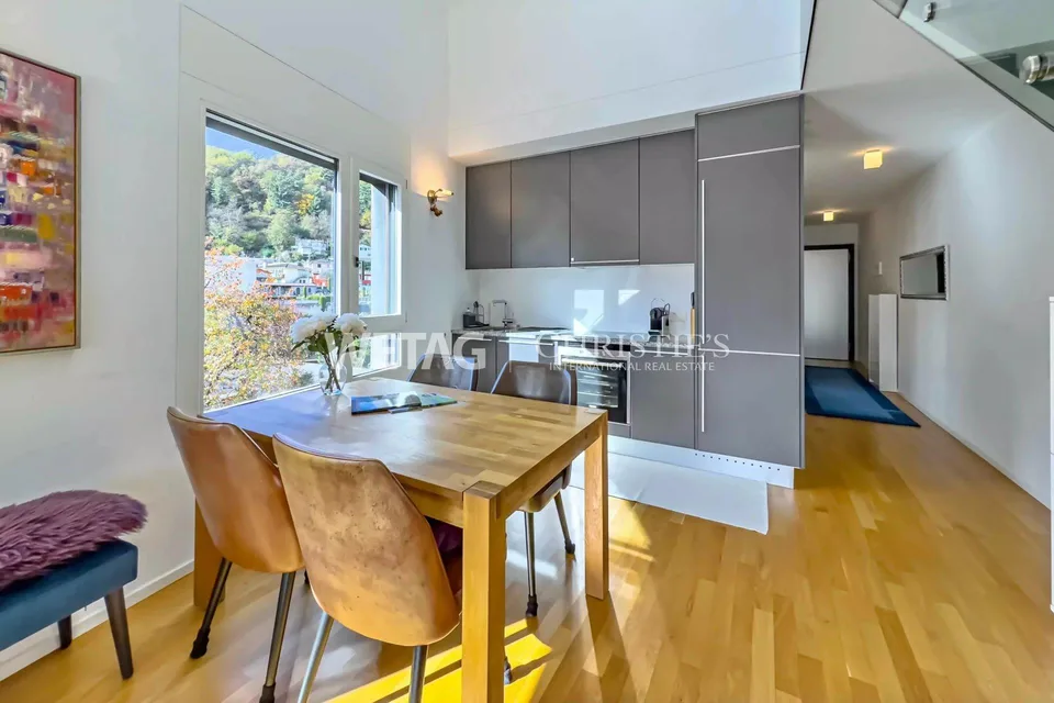 Modern duplex apartment with covered terrace, in a quiet location, for sale in Losone