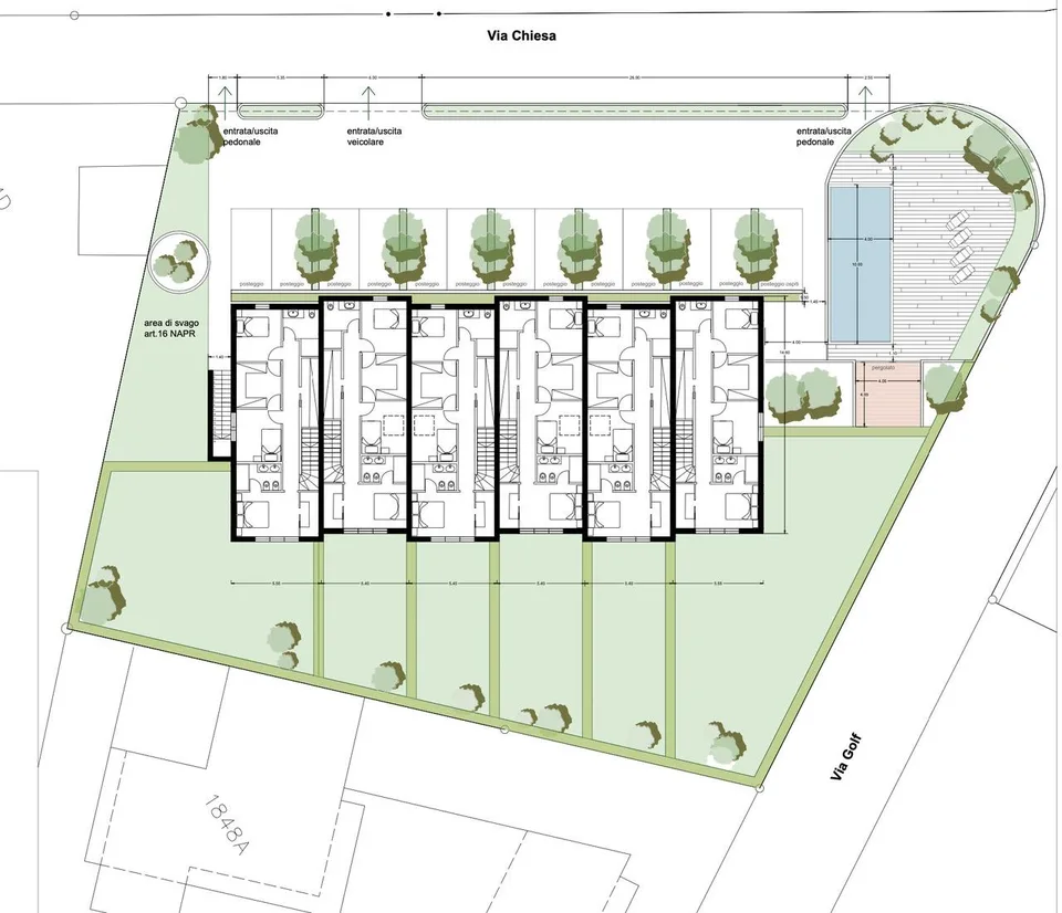 Moderni Villette a Schiera di Nuova Costruzione a Pochi Passi dal Lago
