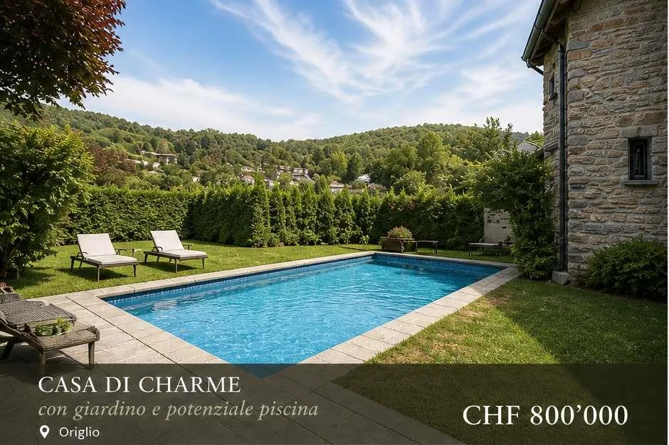 Casa di charme con giardino e potenziale piscina