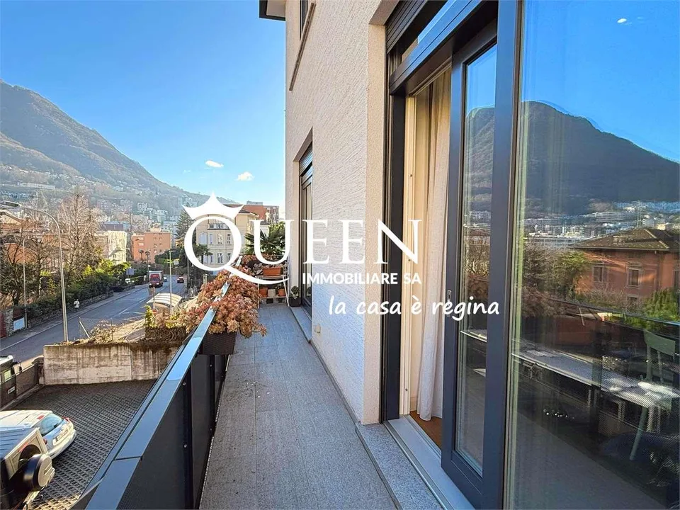 Lugano: appartamento 4.5 locali, 135 mq, balconi, posizione centrale