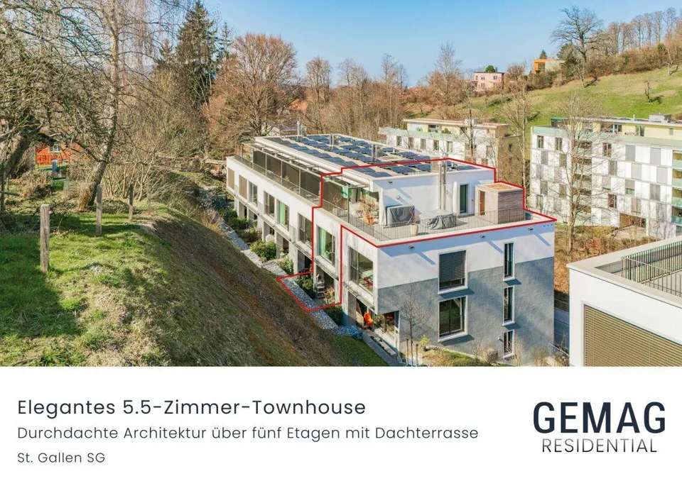 Das Beste aus Stadt und Natur - Stilvolles 5.5-Zimmer-Townhouse mit...