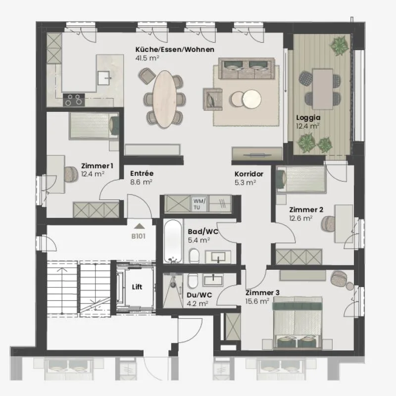 Prêt à être occupé à partir de décembre 2026 ! Vie à la campagne près de la ville : Appartements neufs au cœur du village