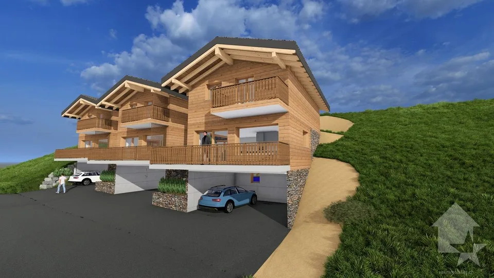 Prächtiges Chalet mit 4.5 Zimmern, Terrasse und Rasen