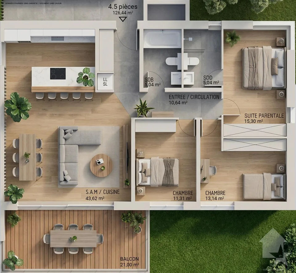 Appartamento 4.5 locali - Lotto C3 - I giardini di Plan-Conthey
