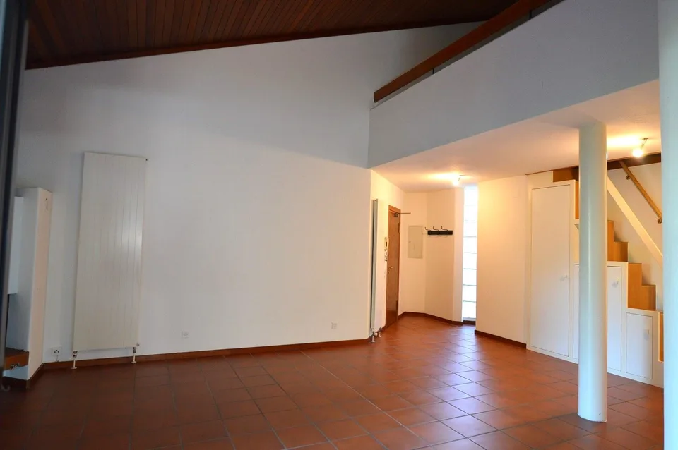APPARTEMENT 5.5 PIÈCES DUPLEX AVEC TERRASSE DANS UN PETIT CONTEXTE DANS LE VERT