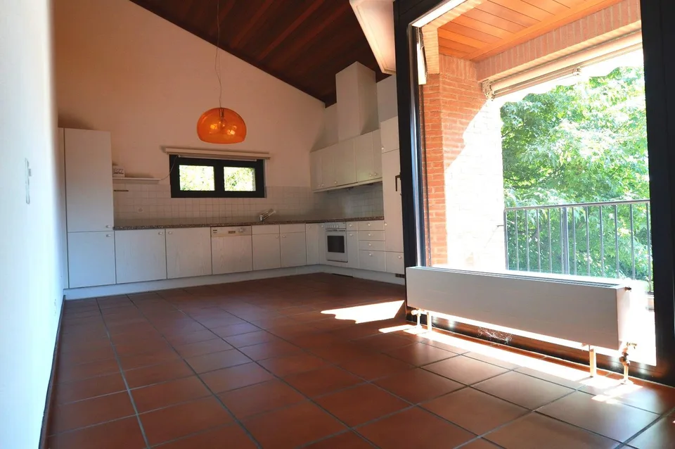 APPARTEMENT 5.5 PIÈCES DUPLEX AVEC TERRASSE DANS UN PETIT CONTEXTE DANS LE VERT