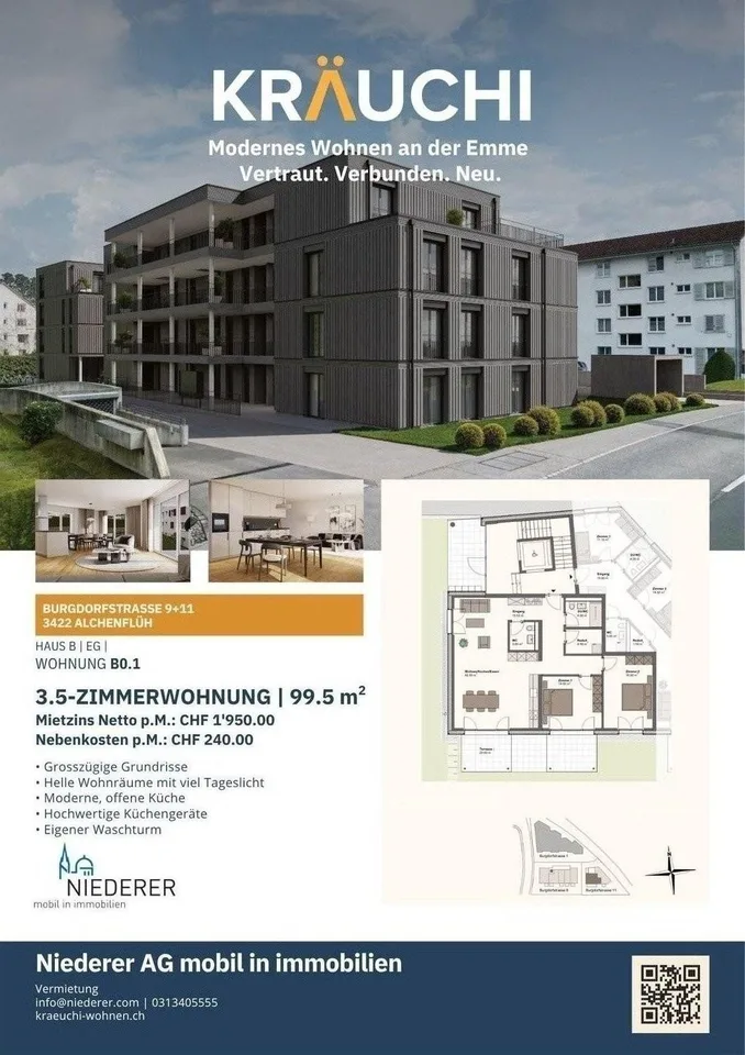 Letzte Chance: Mieten wie ein Eigentümer Grosszügige 3.5-Zimmer-Neu...
