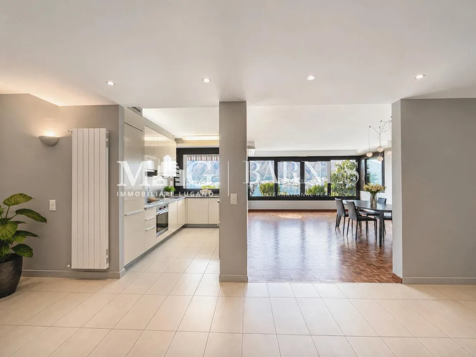 Bissone: Appartamento 4.5 locali, giardino, box, vista lago