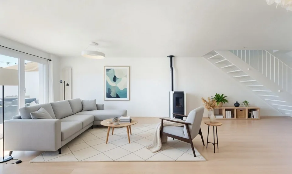Spacieux duplex en attique ? Volume et confort contemporain