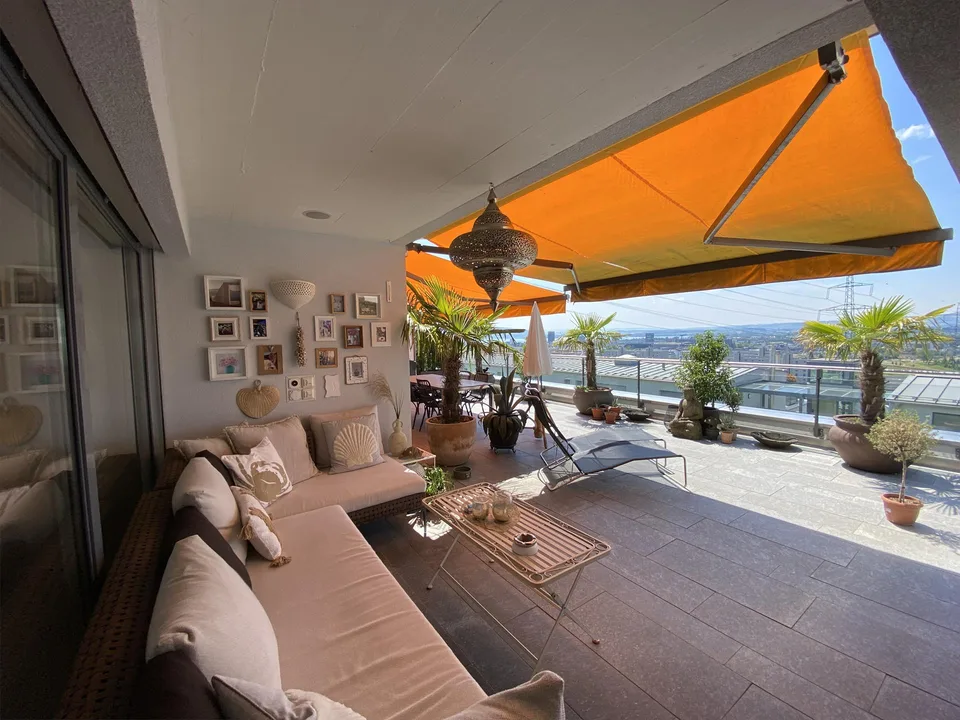 Terrassenhaus mit Panoramablick