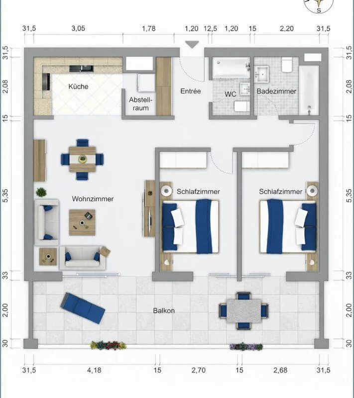 Appartement moderne de 3,5 pièces dans le centre de Minusio – photo 6 sur 22