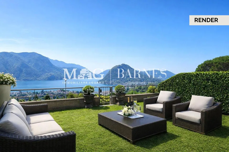 Lugano: Villa vista lago con giardino privato – Foto 7 von 23