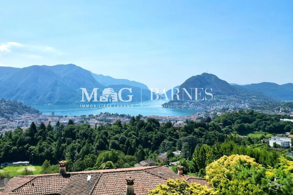 Lugano: Villa vista lago con giardino privato