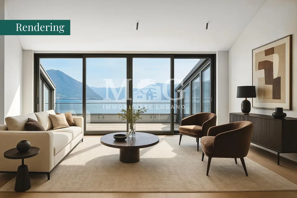 Lugano: Attico in Villa d’Epoca con vista lago e terrazza panoramica