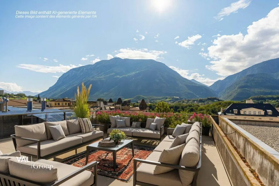 Attique en duplex avec terrasse sur le toit, au coeur de la ville – foto 12 di 14