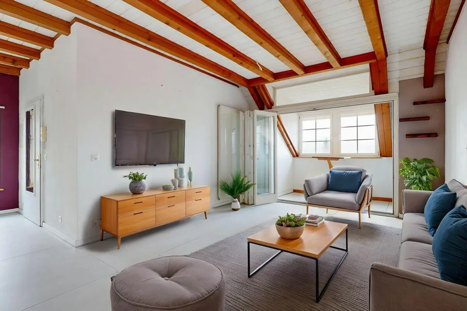Appartement en duplex moderne de 4,5 pièces avec jardin