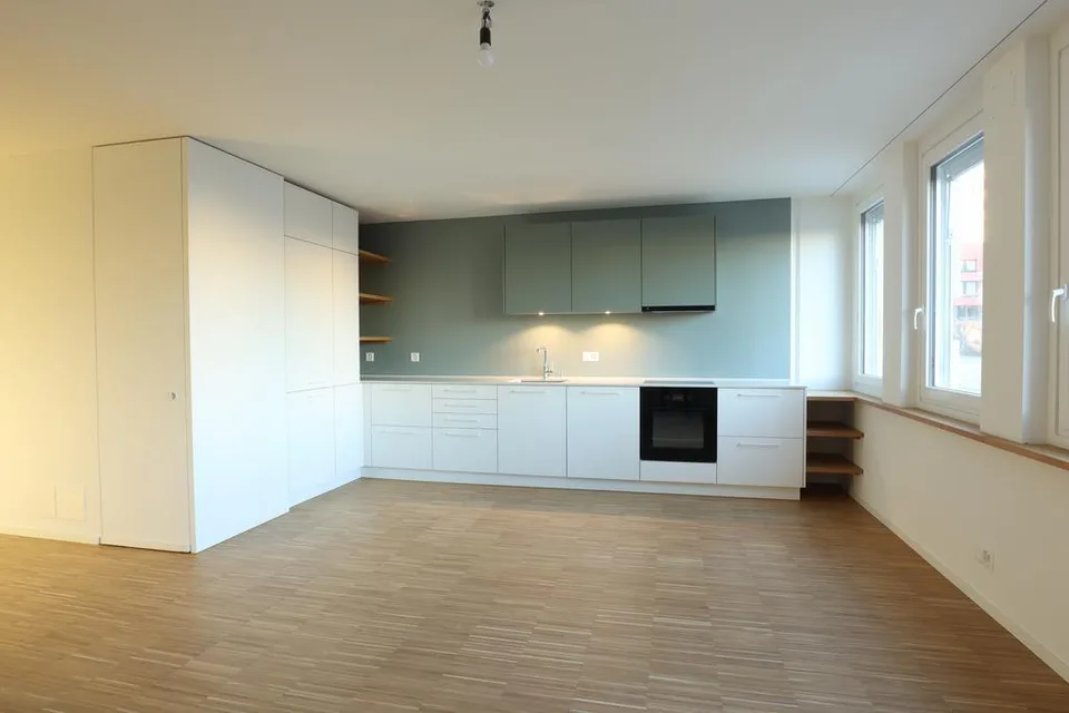 Grosszügige, moderne Wohnung mit Gartensitzplatz und eigenem Waschturm